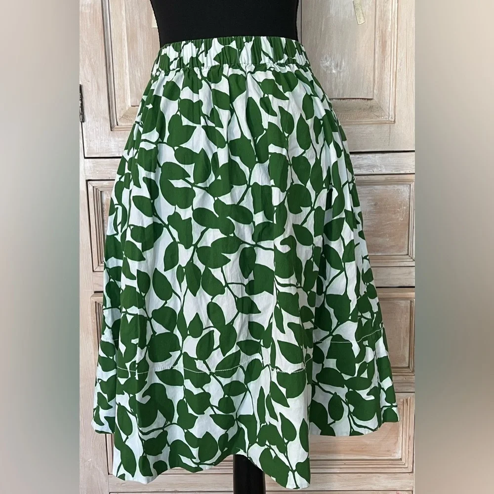kate spade new york Garden Leaves Midi Skirt